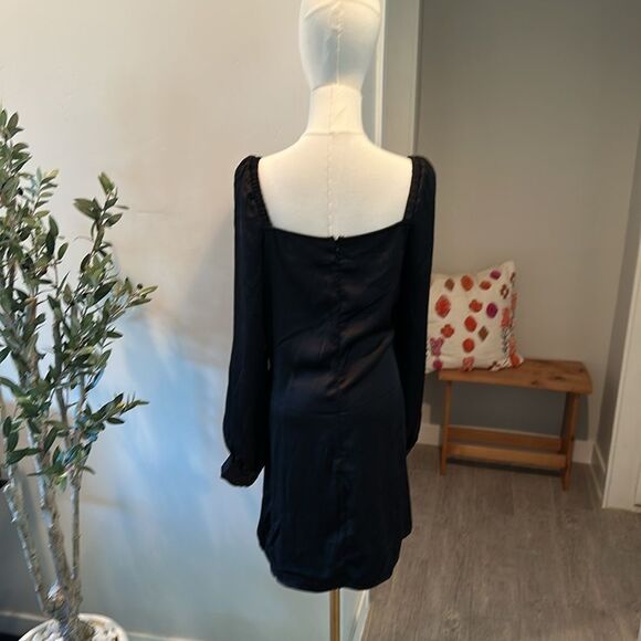 Princess Polly Cottee Satin Mini Dress Black New! - Picture 10 of 15